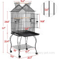 57-Inch Rolling Open Top Roof Bird Cage